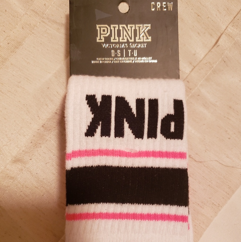 Vs pink crew socks set